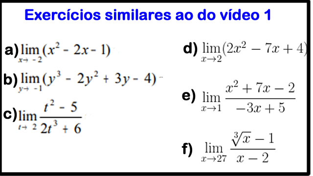 Curso De Limites Para Leigos Com Exercícios-1 | Omatematico.com